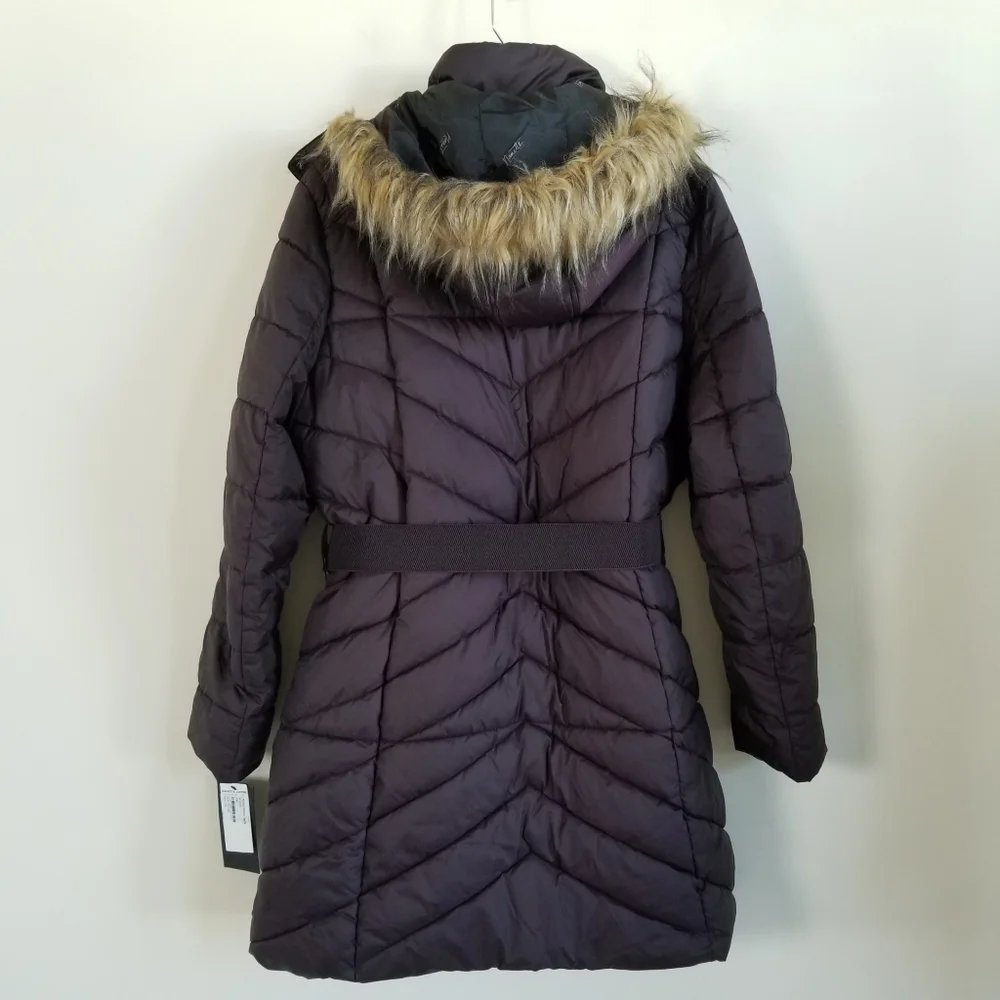 Nanette Lepore Hooded Puffer Coat Belted Size 1X NWT - Picture 3 of 10